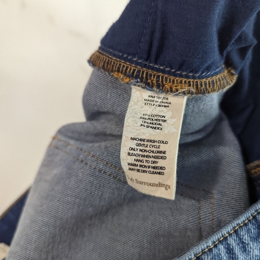 Soft Surroundings Ultimate Denim Straight High Rise Pull On Jeans Light Wash Med - Picture 6 of 7